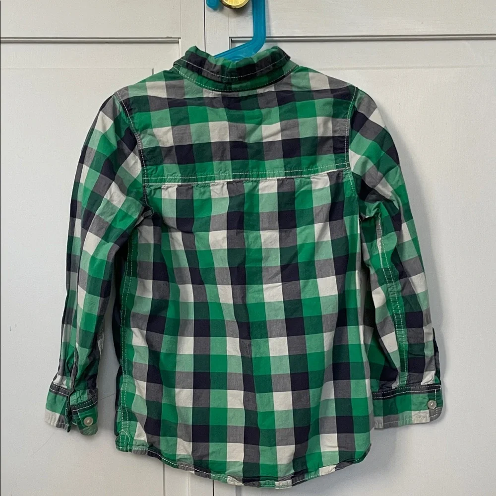 OshKosh Button Down Cotton Plaid Buffalo Check 7 Kids Shirt